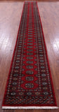 Red Bokhara Handmade Wool Runner Rug - 2' 7" X 20' 0"