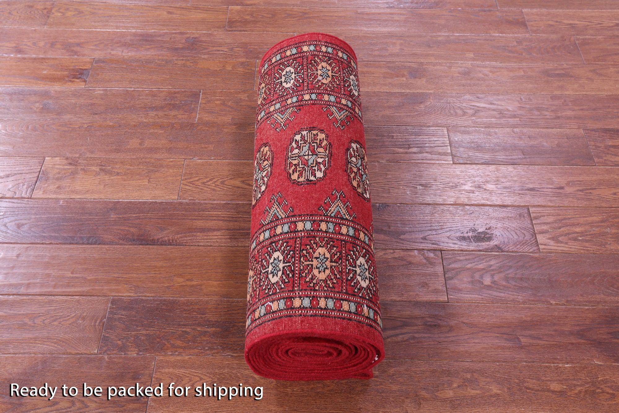 Red Bokhara Handmade Wool Runner Rug - 2' 7" X 20' 0"