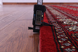 Red Bokhara Handmade Wool Runner Rug - 2' 6" X 13' 9"