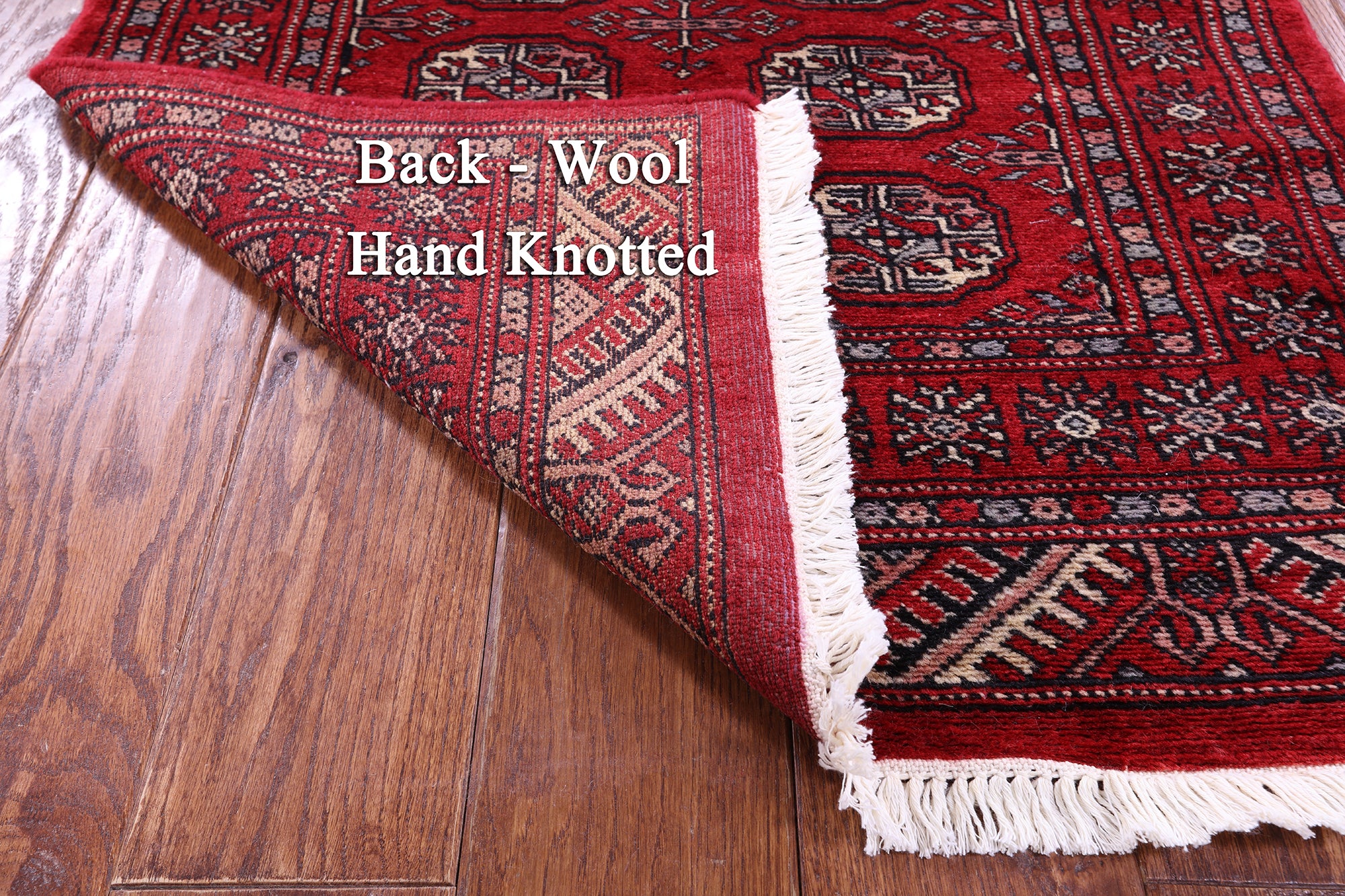 Red Bokhara Handmade Wool Runner Rug - 2' 7" X 9' 0"