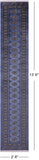 Blue Bokhara Handmade Wool Runner Rug - 2' 8" X 13' 6"