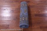 Blue Bokhara Handmade Wool Runner Rug - 2' 8" X 13' 6"