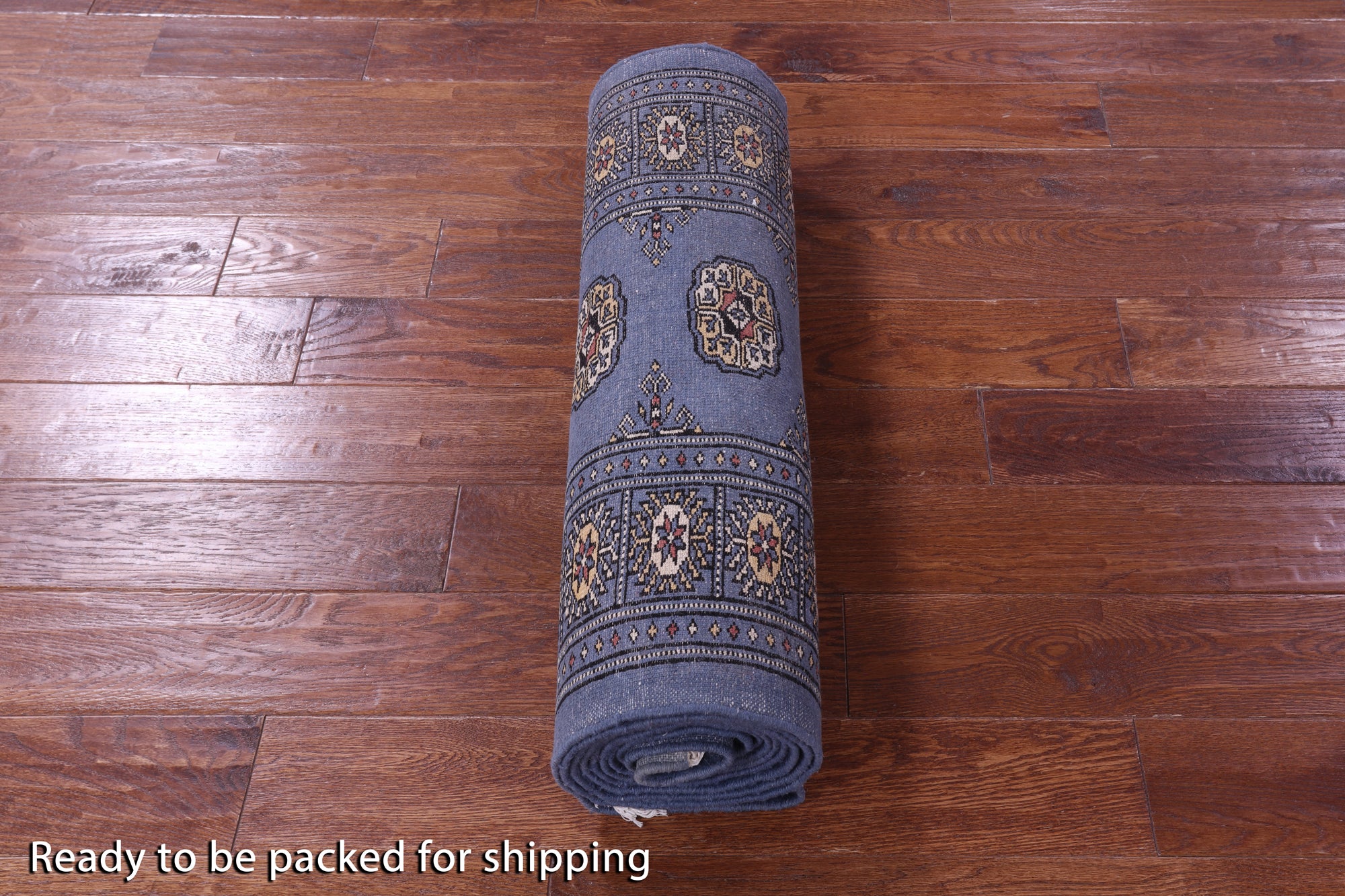Blue Bokhara Handmade Wool Runner Rug - 2' 8" X 13' 6"