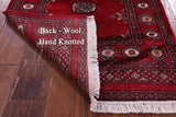 Red Bokhara Handmade Wool Runner Rug - 2' 7" X 16' 0"
