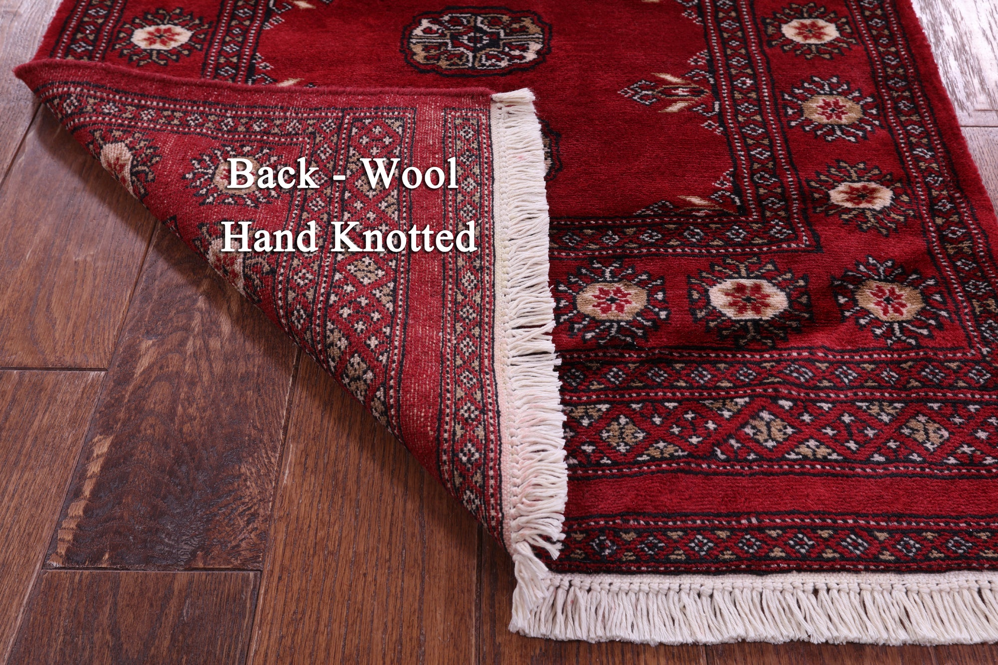 Red Bokhara Handmade Wool Runner Rug - 2' 7" X 16' 0"