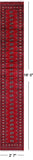Red Bokhara Handmade Wool Runner Rug - 2' 7" X 16' 0"