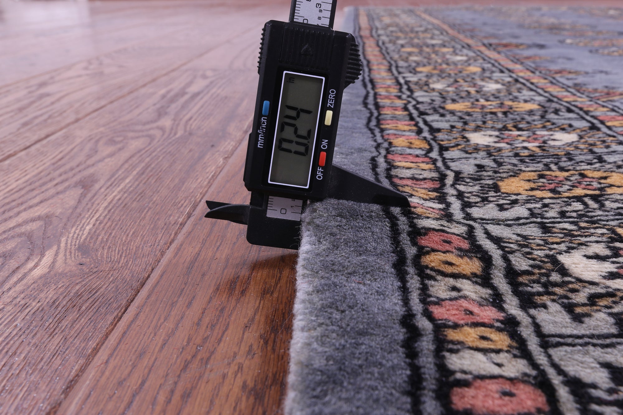 Grey Bokhara Handmade Wool Runner Rug - 2' 7" X 12' 1"