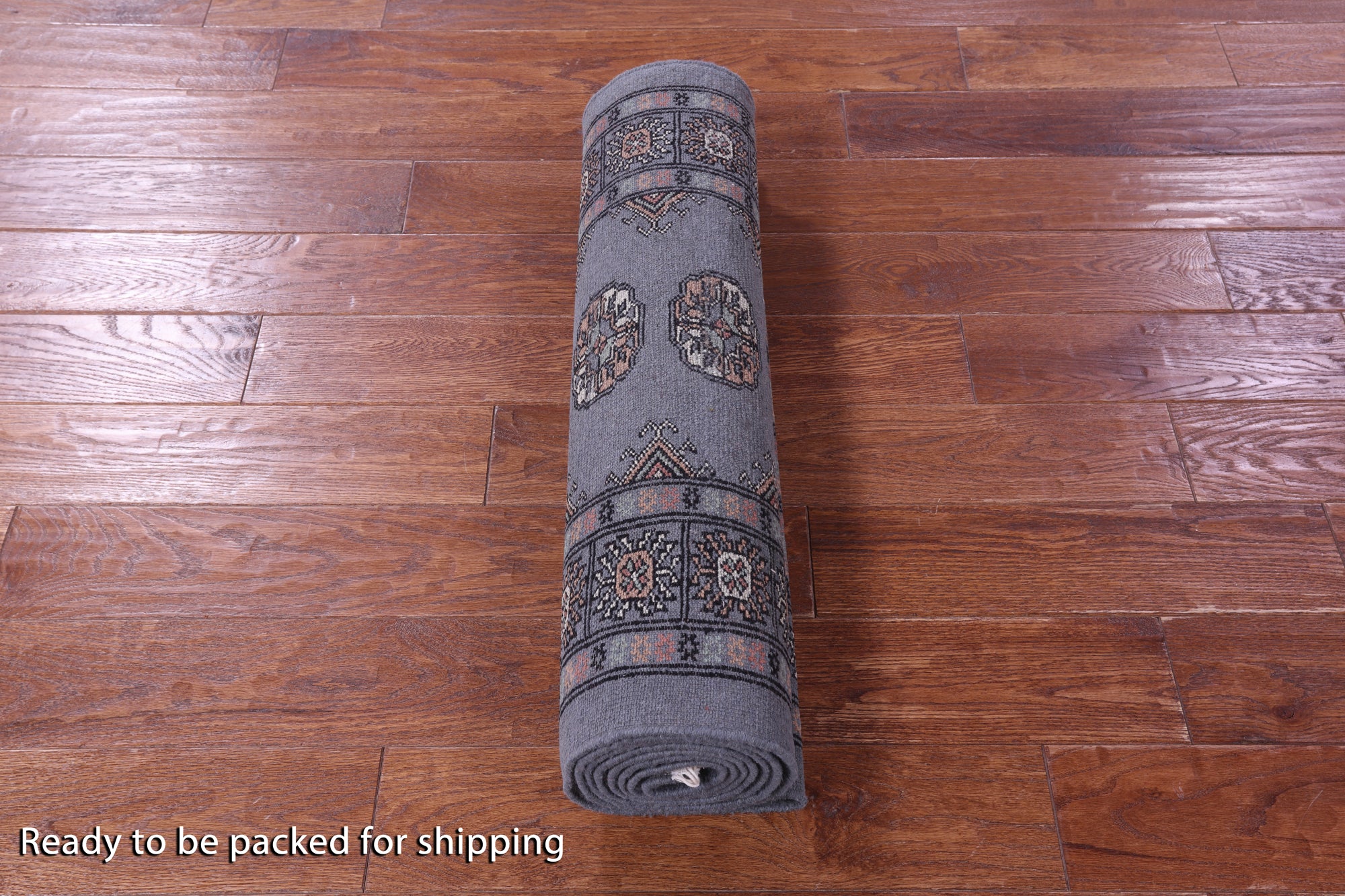 Grey Bokhara Handmade Wool Runner Rug - 2' 7" X 10' 1"