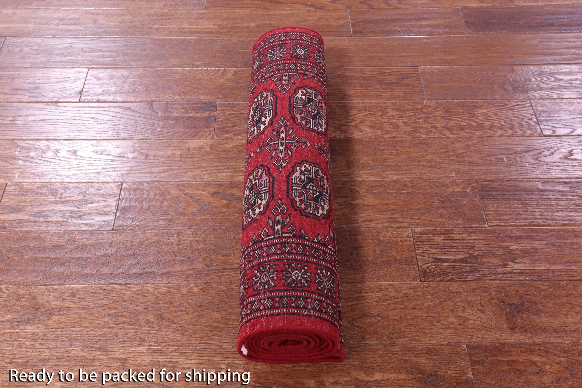 Red Bokhara Handmade Wool Runner Rug - 2' 7" X 8' 8"