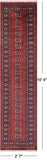 Rust Bokhara Handmade Wool Runner Rug - 2' 7" X 10' 4"