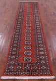 Rust Bokhara Handmade Wool Runner Rug - 2' 7" X 10' 4"