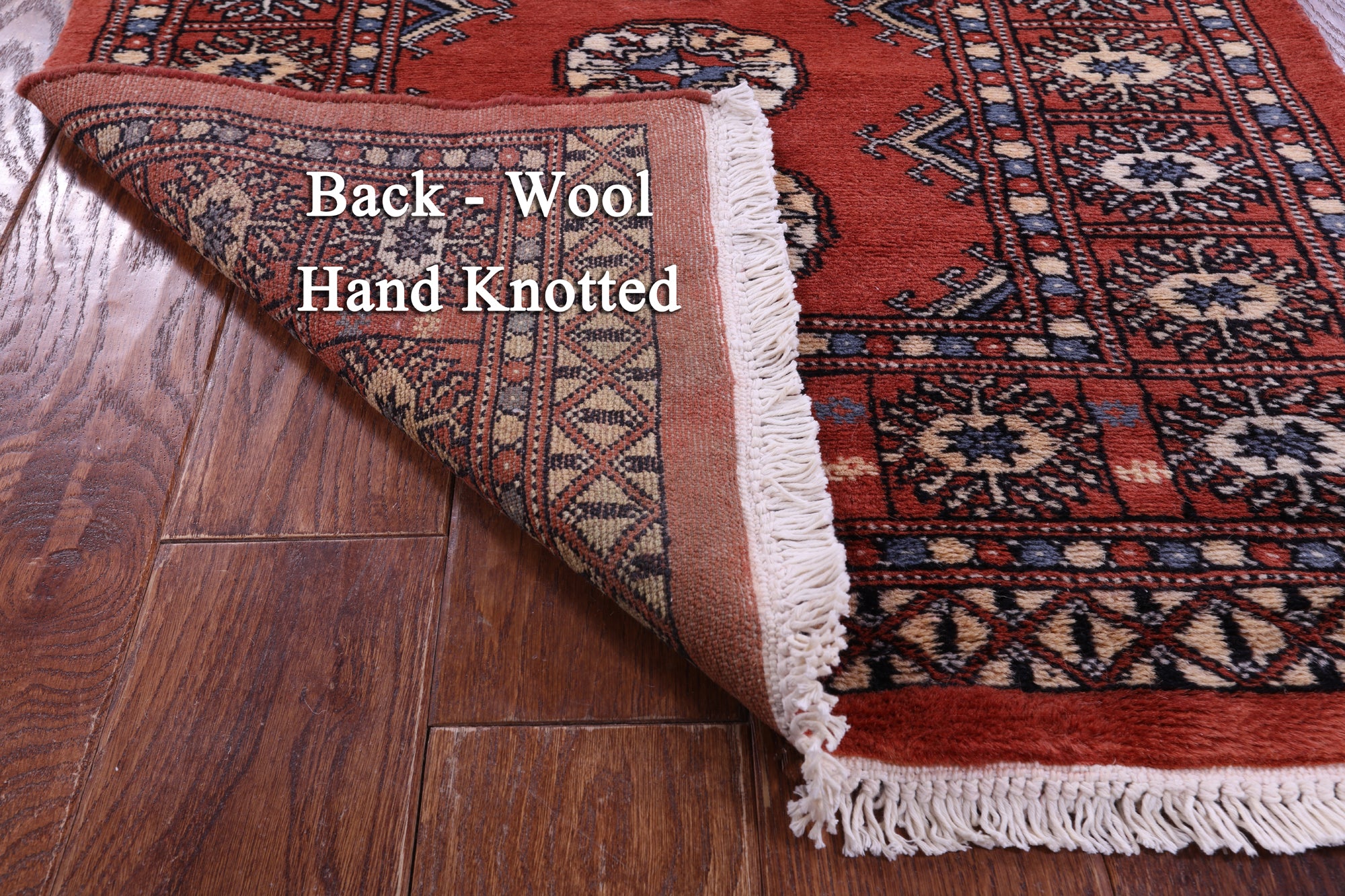 Rust Bokhara Handmade Wool Runner Rug - 2' 7" X 10' 4"