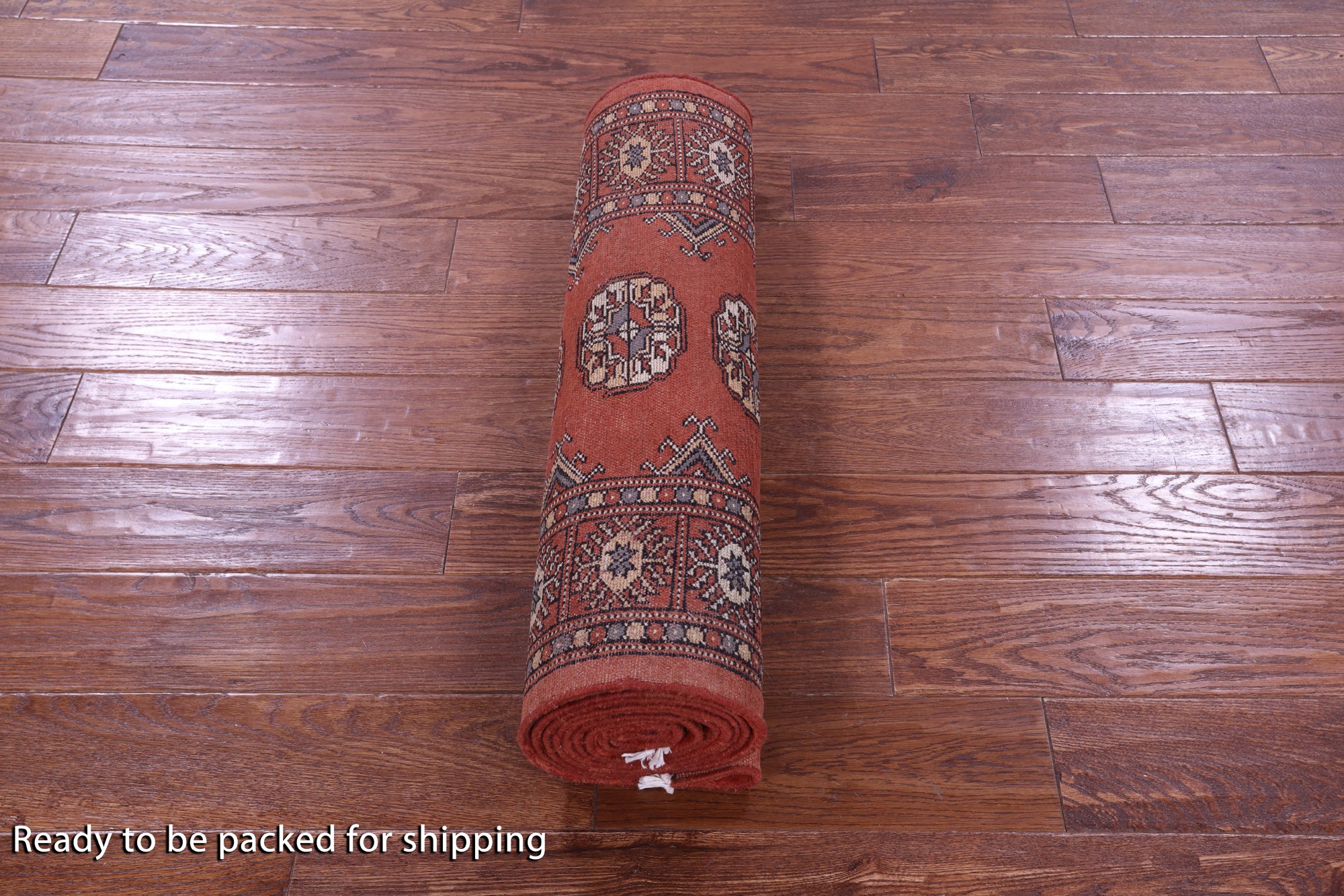 Rust Bokhara Handmade Wool Runner Rug - 2' 7" X 10' 4"