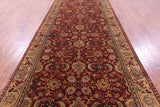 Red Persian Tabriz Handmade Wool Rug - 6' 3" X 17' 7"