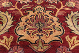 Red Persian Tabriz Handmade Wool Rug - 6' 3" X 17' 7"