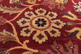 Red Persian Tabriz Handmade Wool Rug - 6' 3" X 17' 7"