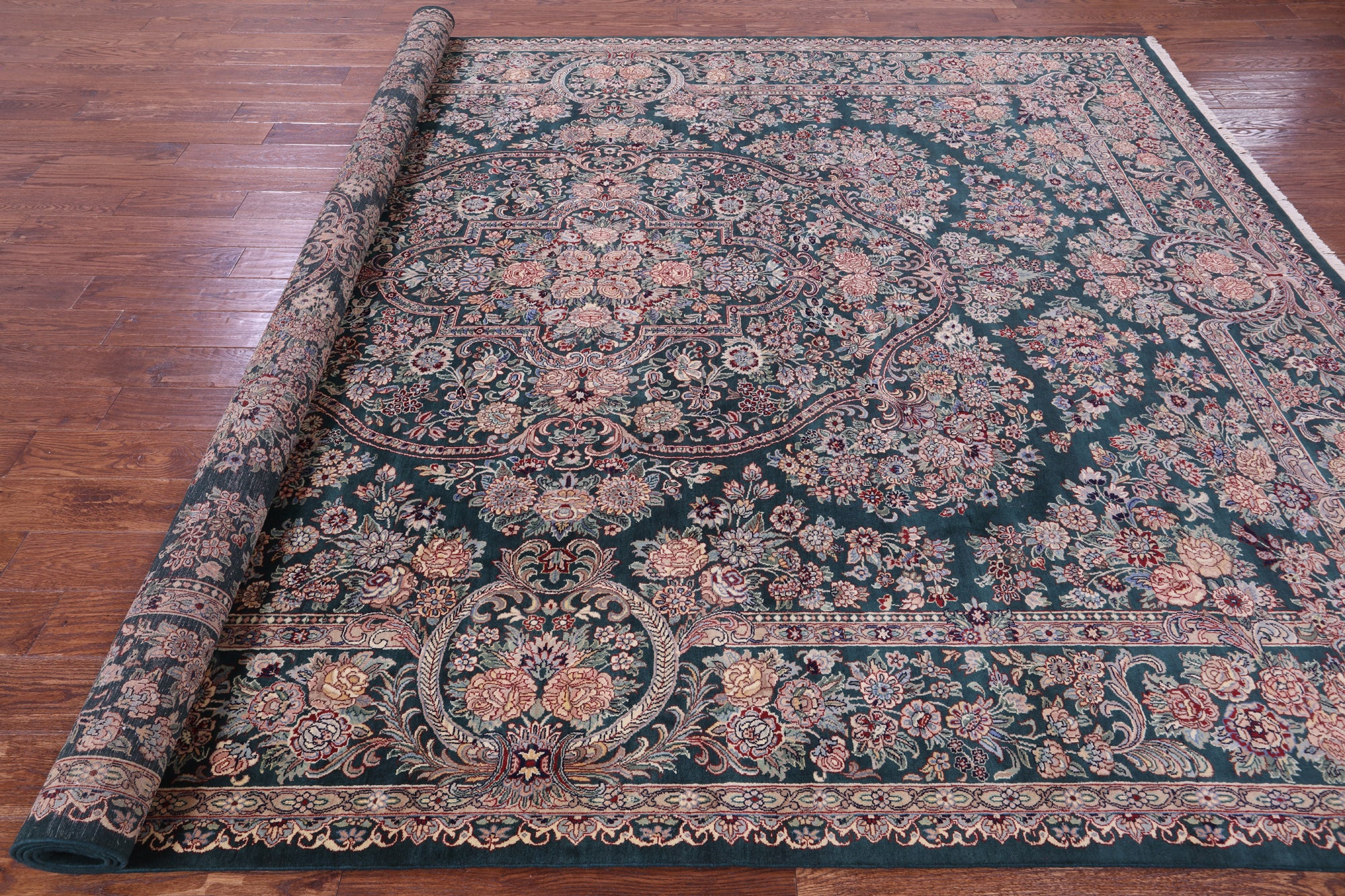 Persian Tabriz Hand Knotted Wool Rug - 9' 0" X 11' 10"