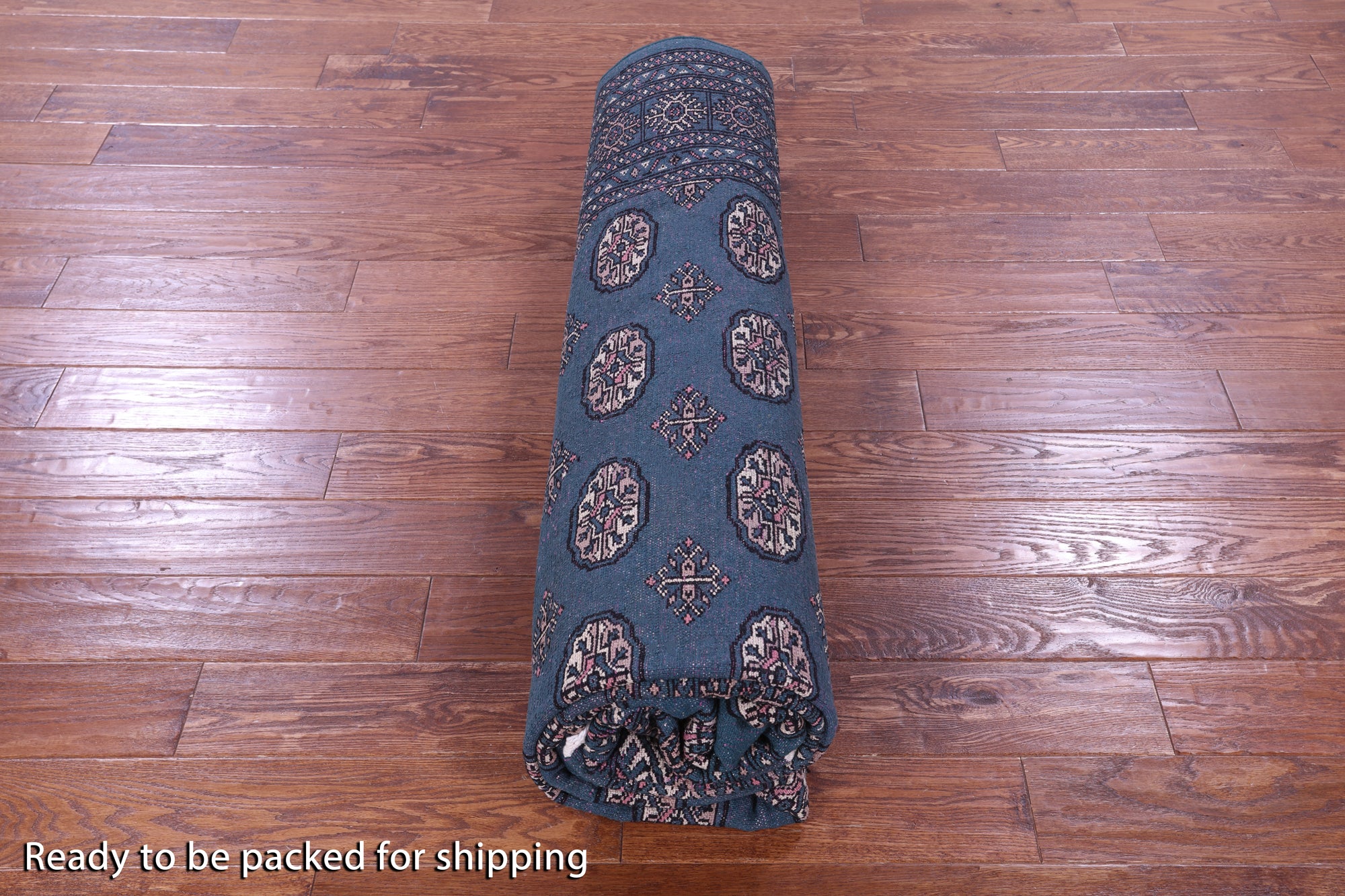 Green Bokhara Hand-Knotted Wool Rug - 8' 1" X 11' 0"
