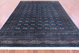 Green Bokhara Hand-Knotted Wool Rug - 8' 1" X 11' 0"