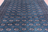 Green Bokhara Hand-Knotted Wool Rug - 8' 1" X 11' 0"