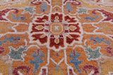 Ivory Persian Heriz Serapi Handmade Wool Rug - 9' 0" X 12' 0"