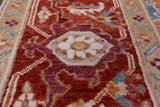 Ivory Persian Heriz Serapi Handmade Wool Rug - 9' 0" X 12' 0"