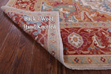 Ivory Persian Heriz Serapi Handmade Wool Rug - 9' 0" X 12' 0"