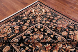 Black French Aubusson Handmade Wool Rug - 8' 0" X 10' 0"