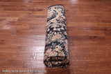 Black French Aubusson Handmade Wool Rug - 8' 0" X 10' 0"