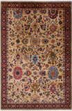 Ivory Vegetable Dyed Turkish Oushak Handmade Wool Rug - 6' 2" X 9' 5"