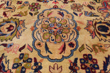 Ivory Vegetable Dyed Turkish Oushak Handmade Wool Rug - 6' 2" X 9' 5"