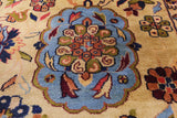 Ivory Vegetable Dyed Turkish Oushak Handmade Wool Rug - 6' 2" X 9' 5"