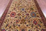 Ivory Vegetable Dyed Turkish Oushak Handmade Wool Rug - 6' 2" X 9' 5"