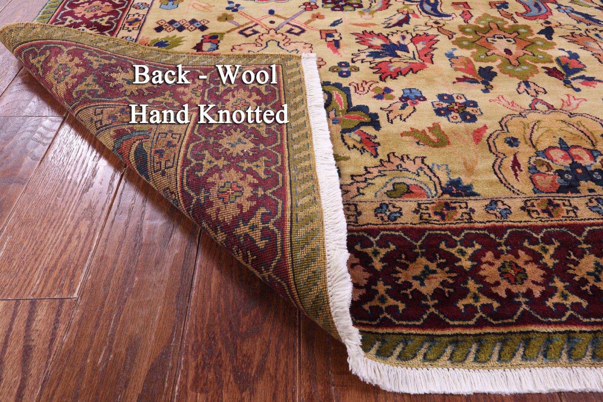 Ivory Vegetable Dyed Turkish Oushak Handmade Wool Rug - 6' 2" X 9' 5"