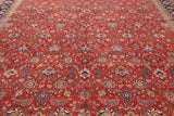 Red Square Persian Fine Tabriz Handmade Wool Rug - 12' 2" X 12' 3"