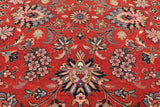 Red Square Persian Fine Tabriz Handmade Wool Rug - 12' 2" X 12' 3"