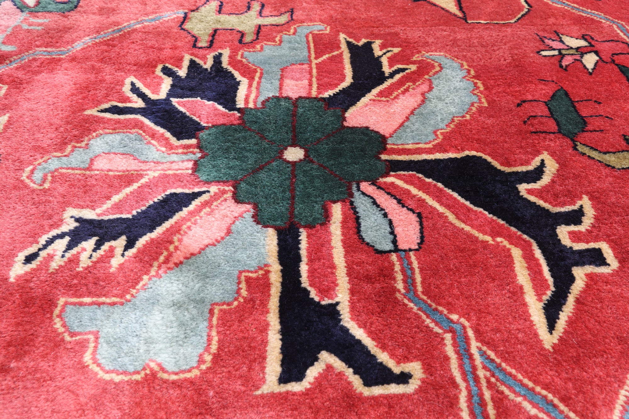 Red Heriz Serapi Hand-Knotted Wool Rug - 11' 0" X 15' 3"