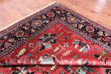 Red Heriz Serapi Hand-Knotted Wool Rug - 11' 0" X 15' 3"