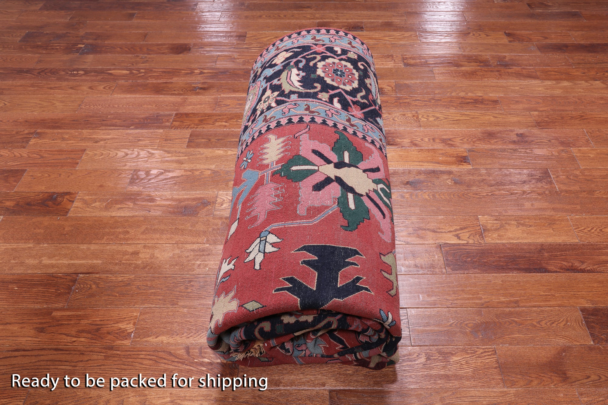 Red Heriz Serapi Hand-Knotted Wool Rug - 11' 0" X 15' 3"
