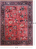 Red Heriz Serapi Hand-Knotted Wool Rug - 11' 0" X 15' 3"