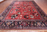 Red Heriz Serapi Hand-Knotted Wool Rug - 11' 0" X 15' 3"