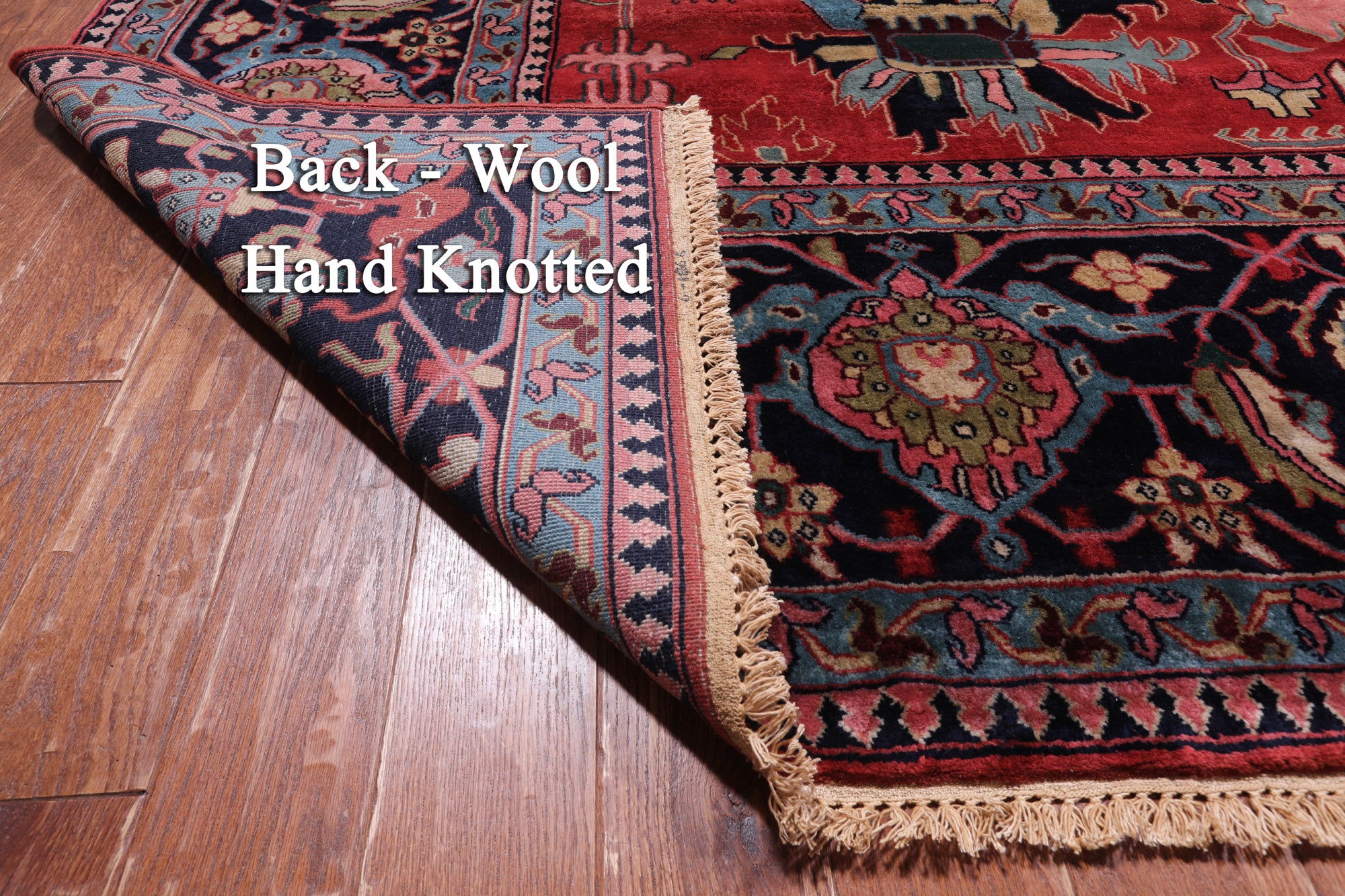 Red Heriz Serapi Hand-Knotted Wool Rug - 11' 0" X 15' 3"