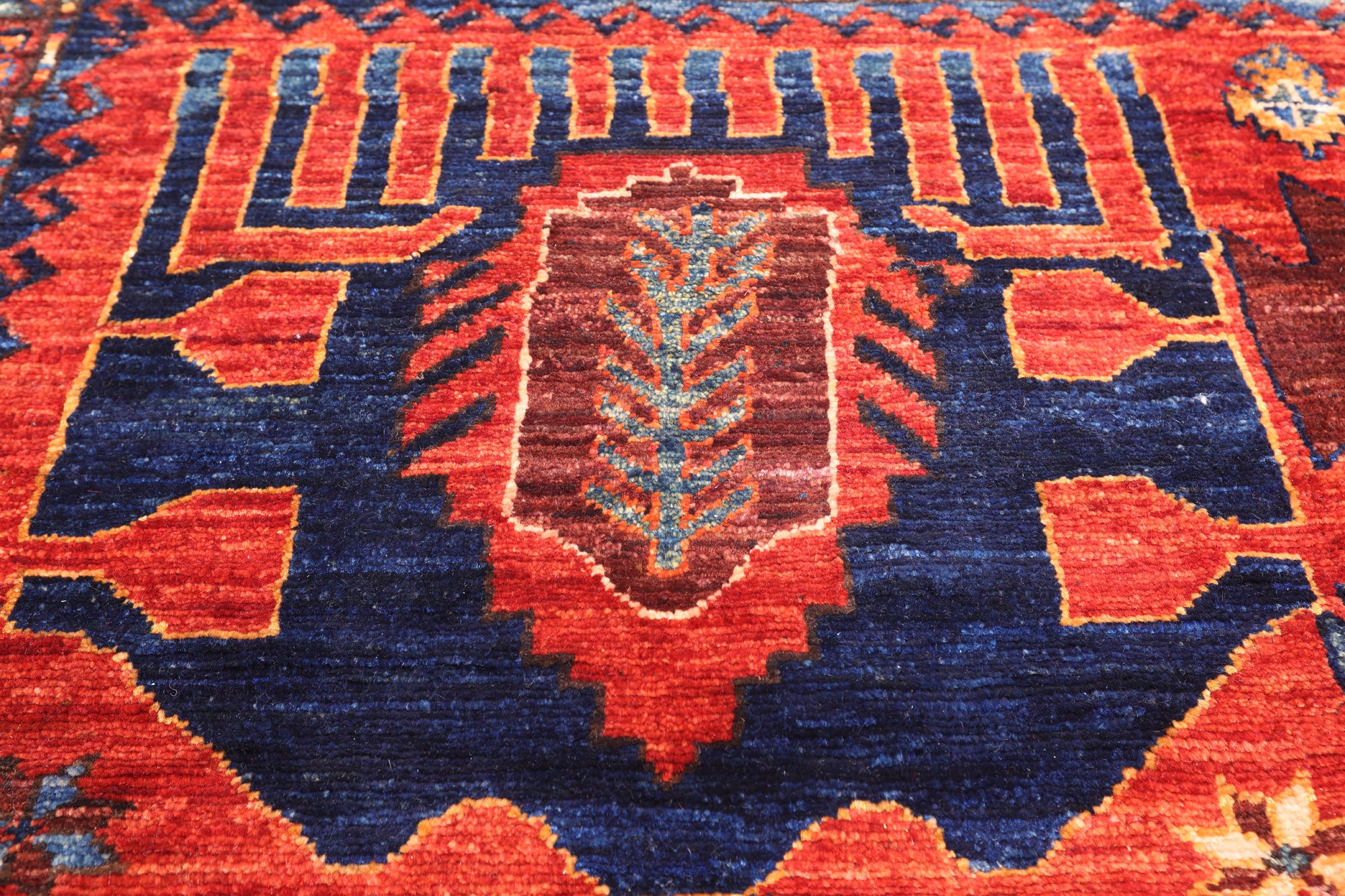 Rust Persian Fine Serapi Hand Knotted Wool Rug - 6' 1" X 9' 4"