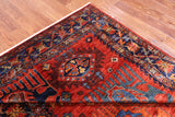 Rust Persian Fine Serapi Hand Knotted Wool Rug - 6' 1" X 9' 4"