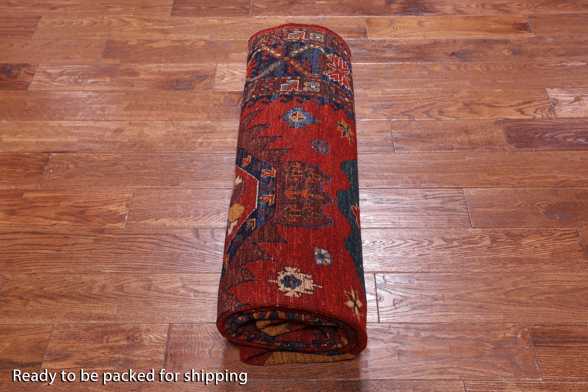 Rust Persian Fine Serapi Hand Knotted Wool Rug - 6' 1" X 9' 4"
