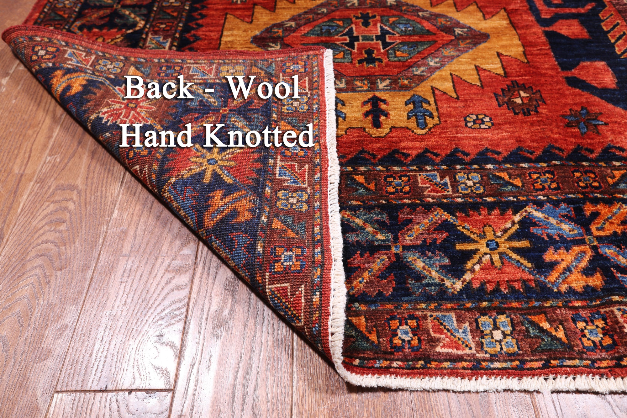 Rust Persian Fine Serapi Hand Knotted Wool Rug - 6' 1" X 9' 4"