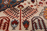 Ivory Persian Fine Serapi Hand-Knotted Wool Rug - 5' 6" X 6' 10"