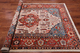 Ivory Persian Fine Serapi Hand-Knotted Wool Rug - 5' 6" X 6' 10"