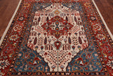 Ivory Persian Fine Serapi Hand-Knotted Wool Rug - 5' 6" X 6' 10"