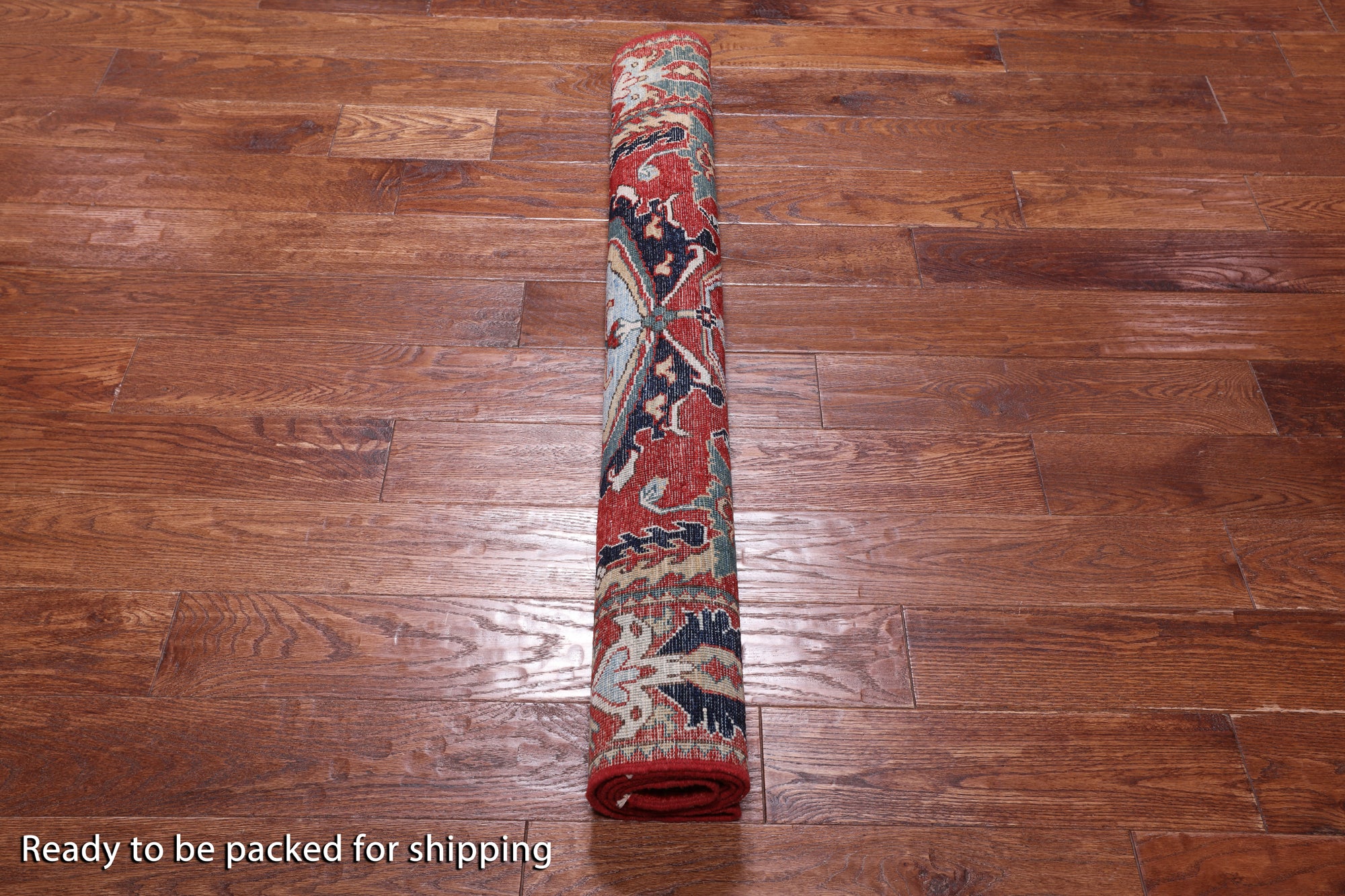 Red Persian Fine Serapi Handmade Wool Rug - 3' 11" X 6' 0"